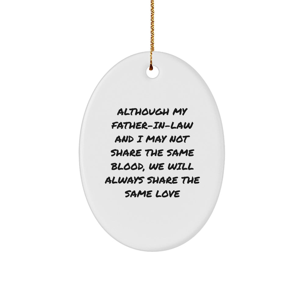 Funny Father-in-law Oval Ornament Gifts from Family for Father-in-law, Christmas Unique - Image 1