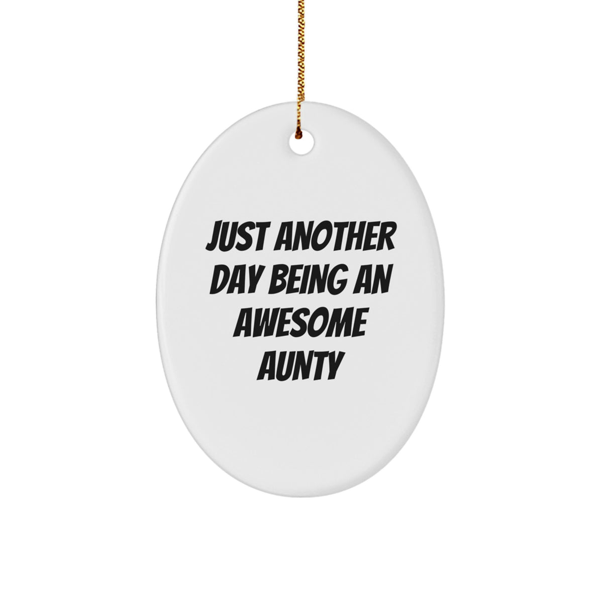 Funny Aunty Oval Ornaments Gifts from Men Women for Awesome Aunty Christmas Unique - Image 1