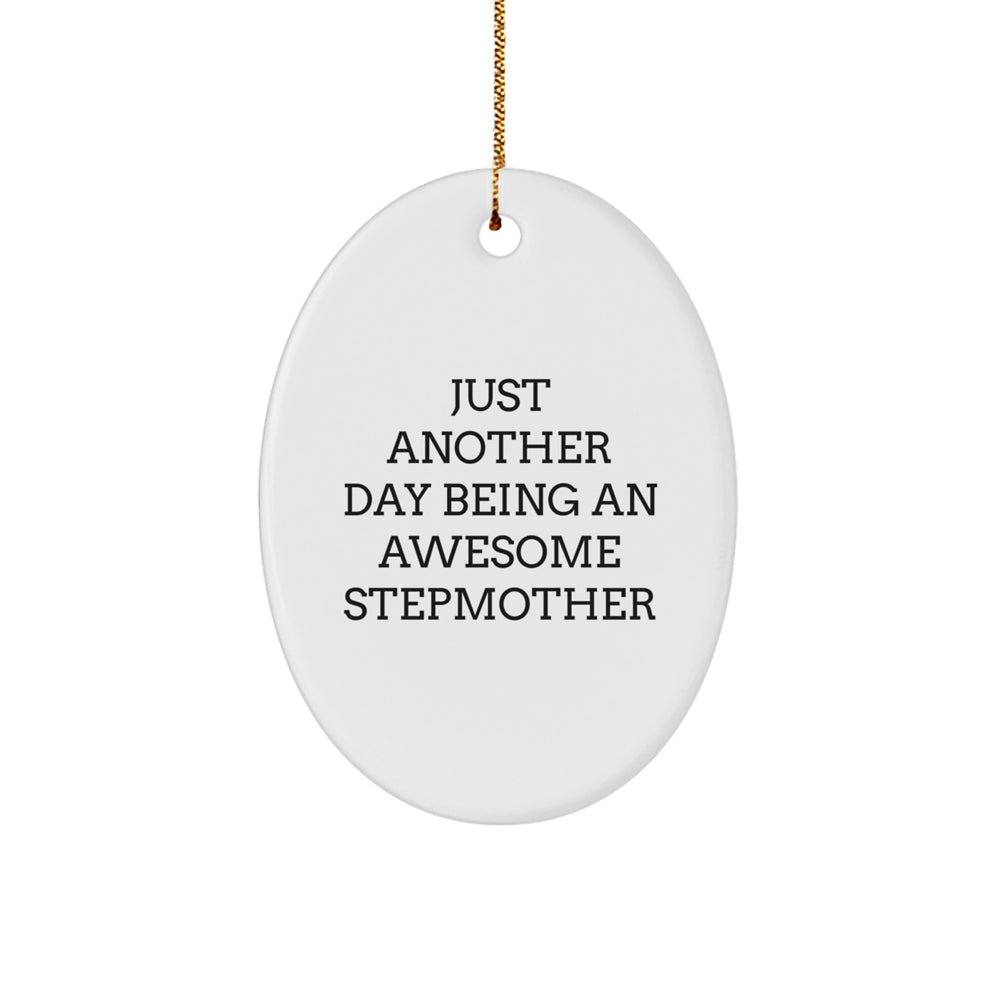 Funny Stepmother Oval Ornament Gifts from Men to Stepmother - Just Another Day Being An Awesome Stepmother - Image 1