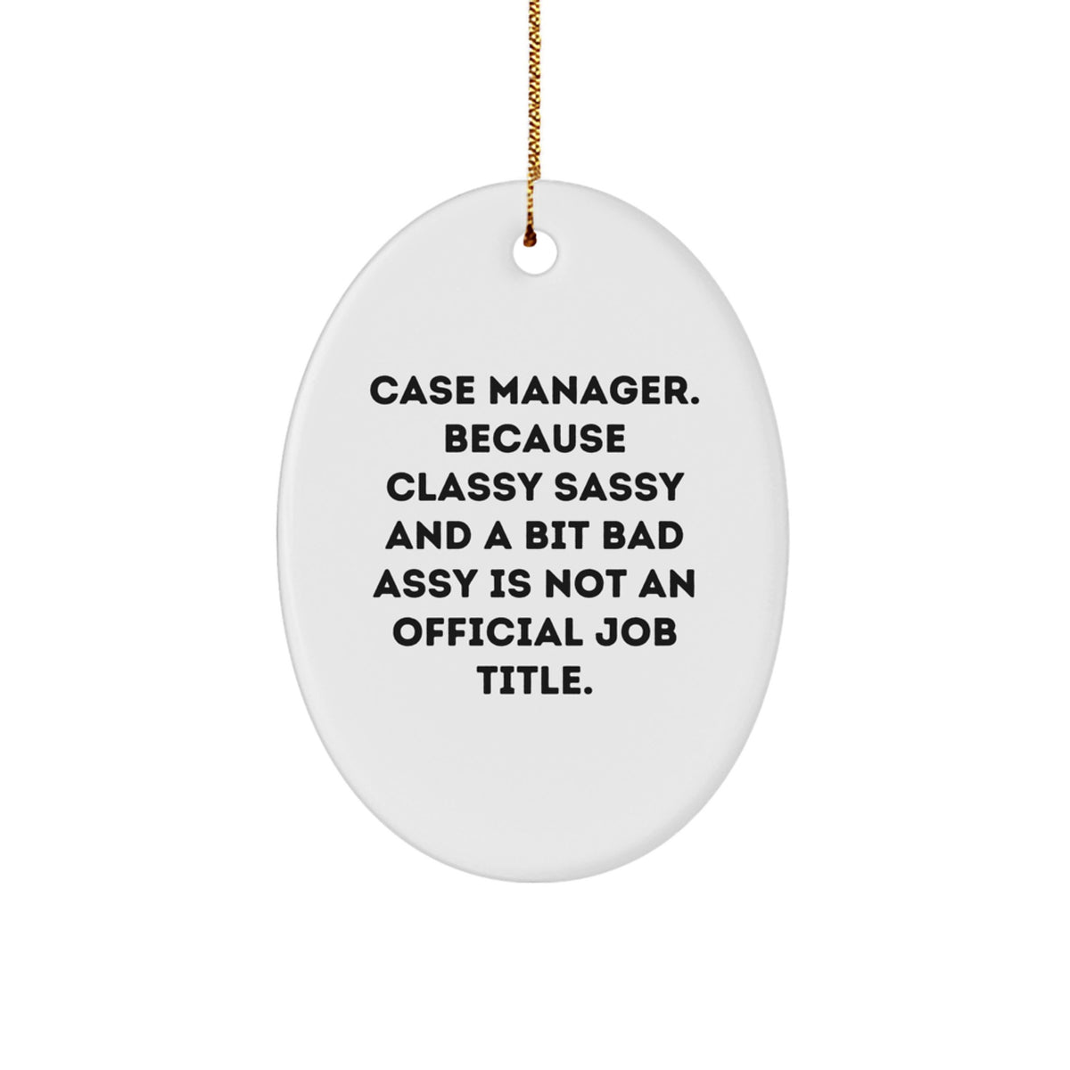 Funny Case Manager Oval Ornament Gifts from Family for Case Manager Christmas Unique Gifts - Image 1