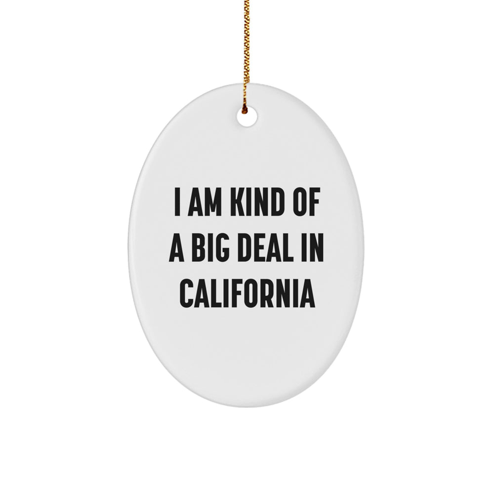 California Oval Ornament I Am Kind Of A Prime Selection Funny Gift from Friends to Family Home Decor - Image 1
