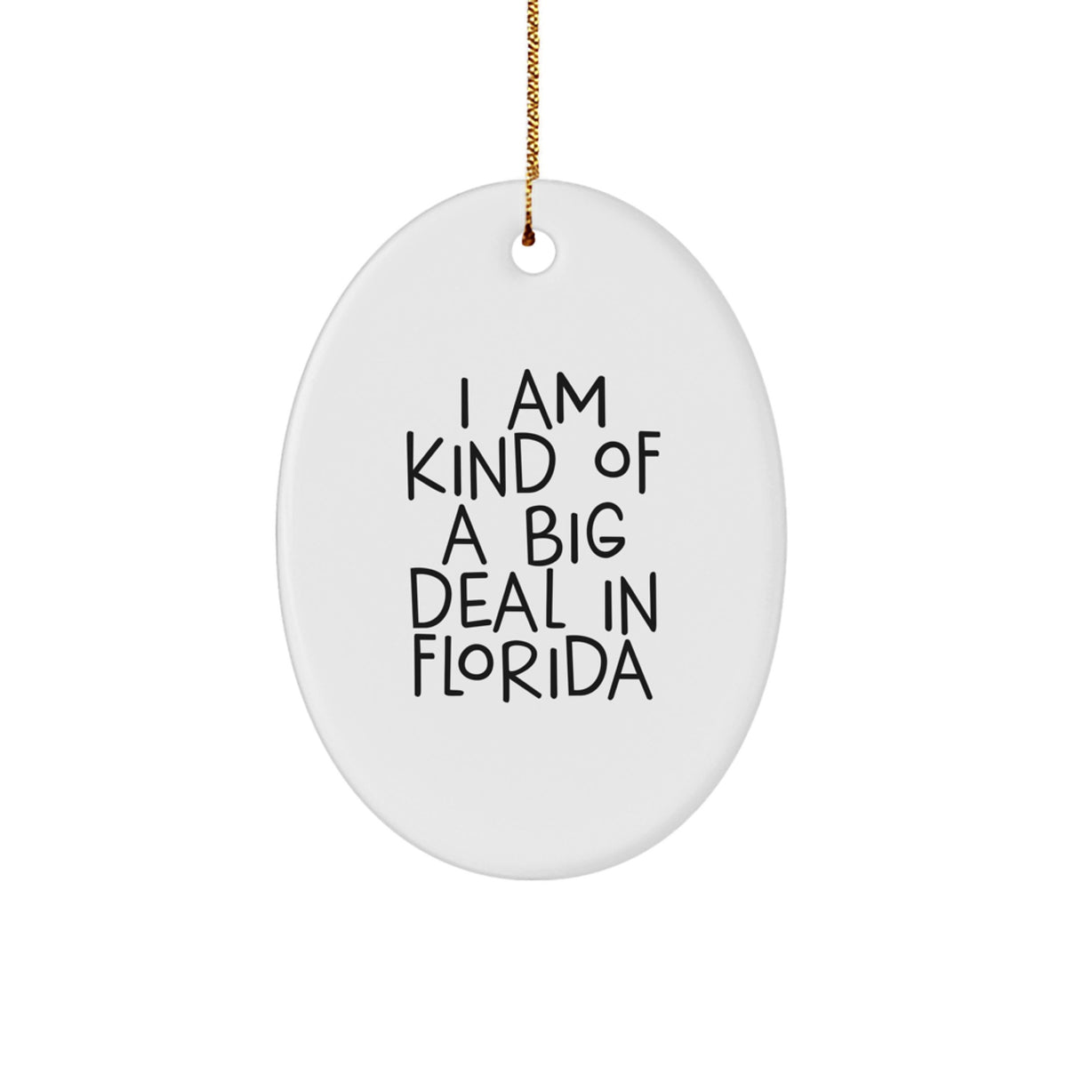Funny Florida Oval Ornament, I Am Kind Of A Prime Selection In Florida Gifts for Florida Men, Unique Christmas Decorations - Image 1