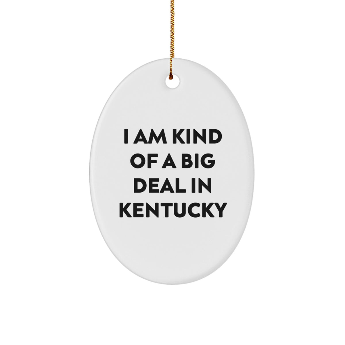 Funny Kentucky Gifts for Men or Women - I Am Kind Of A Prime Selection Oval Ornament, Christmas Decorations from Friends, Family, or Coworkers - Image 1