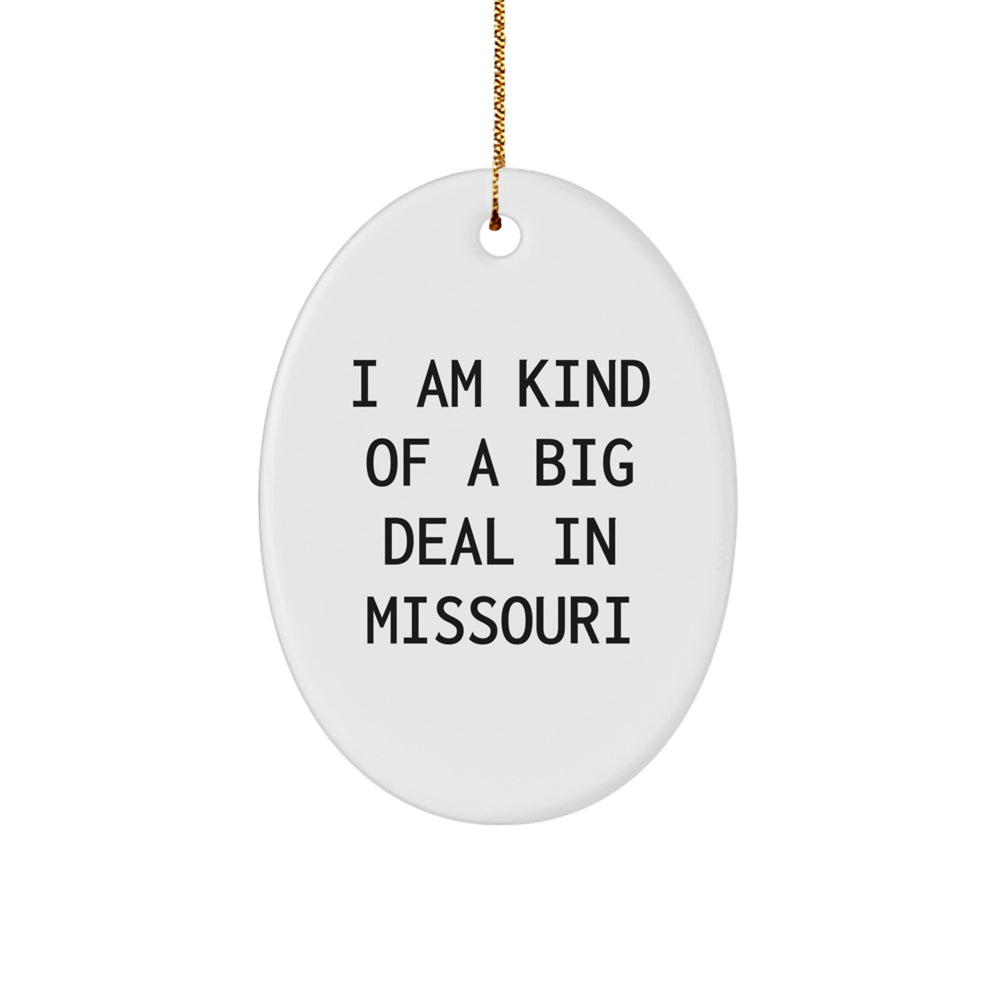 Missouri Christmas Unique Gift Oval Ornament I Am Kind Of A Prime Selection In Missouri - Image 1