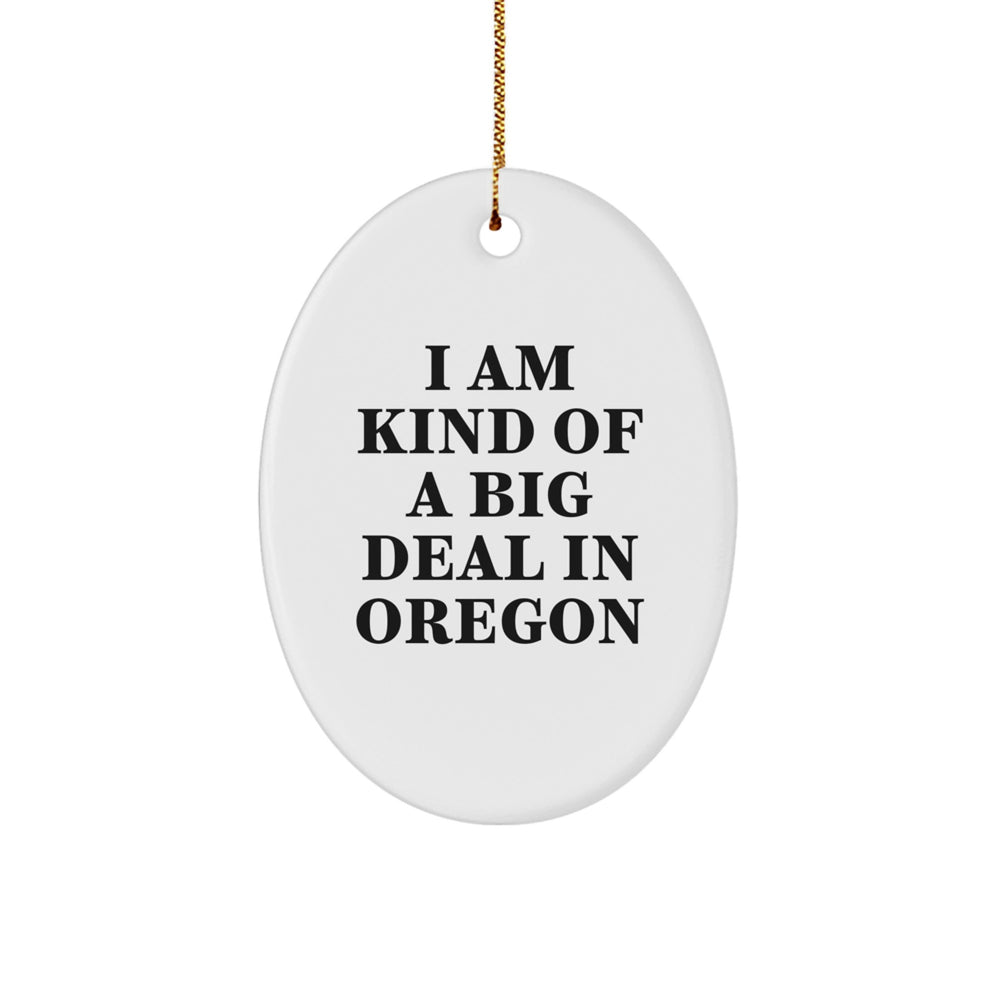Funny Oregon Oval Ornament Gifts from Friends for Oregon Men and Women - I Am Kind Of A Prime Selection In Oregon Christmas Unique Gifts - Image 1