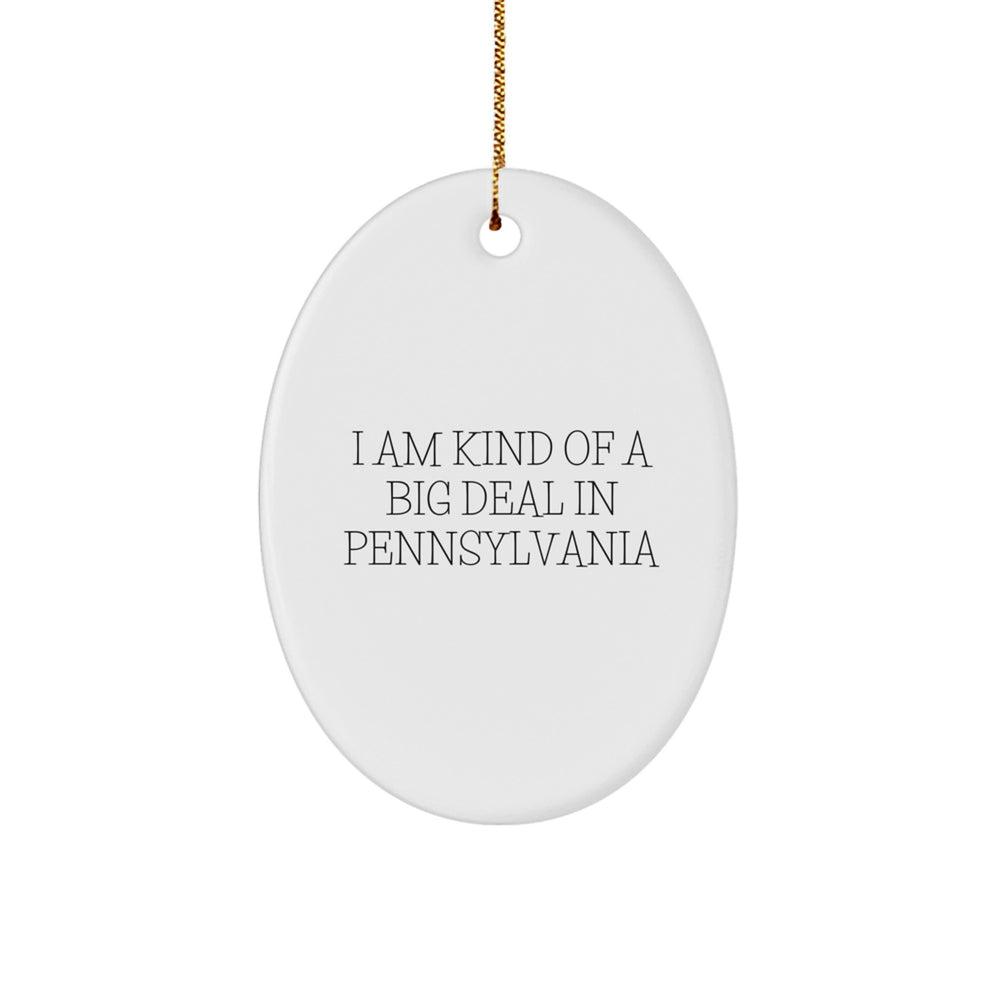 Pennsylvania Oval Ornament I Am Kind Of A Prime Selection Funny Quote Gifts from Friends and Family for Christmas - Image 1