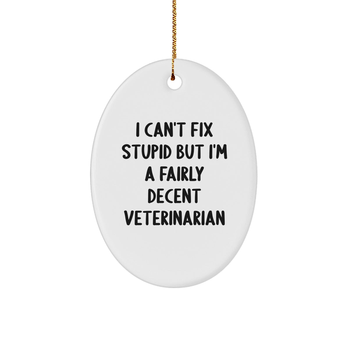 Funny Veterinarian Oval Ornament Gifts from Family for Veterinarian Christmas Unique Decorations - Image 1