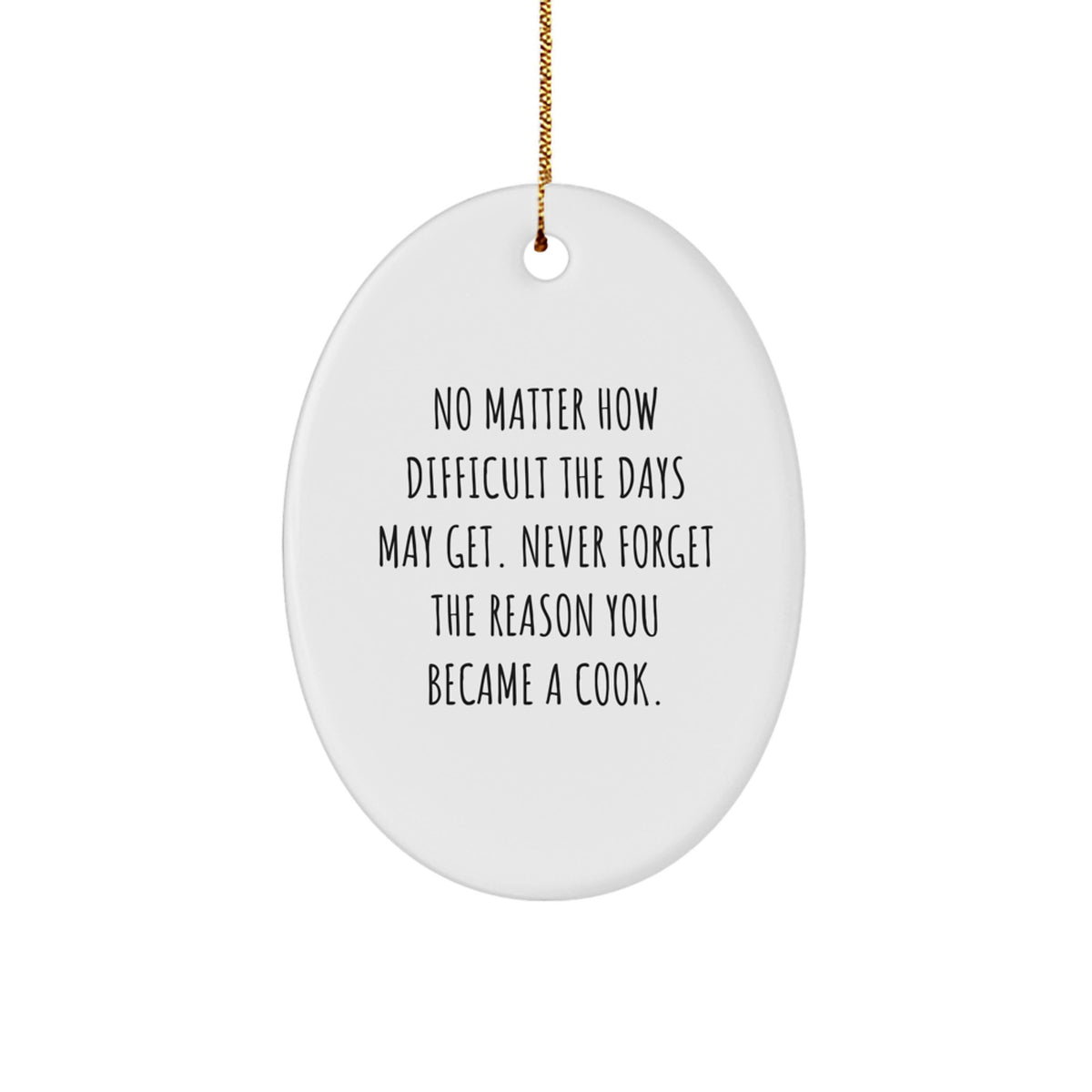 Funny Oval Ornament Gifts from Men for Cook Friends, Christmas Unique Gifts for Her - Image 1