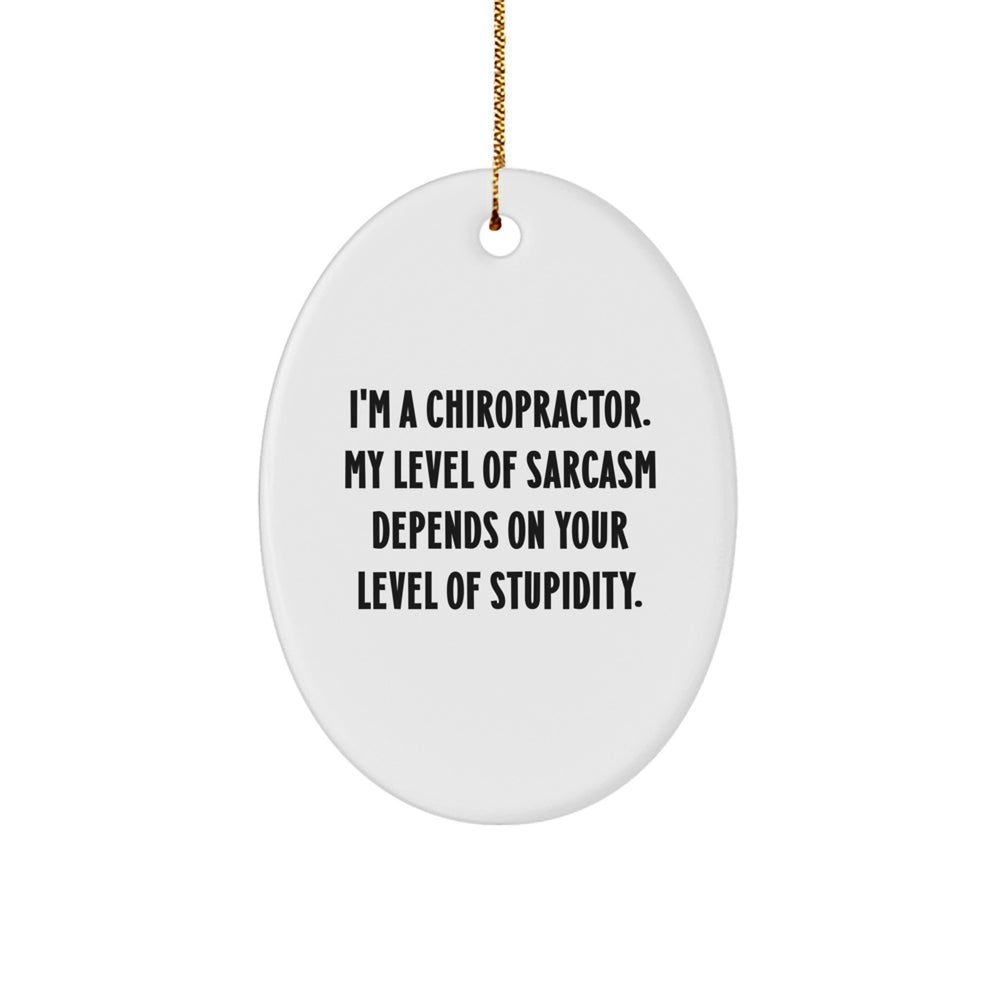 Funny Chiropractor Gifts from Men - I'm A Chiropractor, Oval Ornament for Chiropractor Friends, Unique Christmas Unique Gifts for Chiropractor Family - Image 1