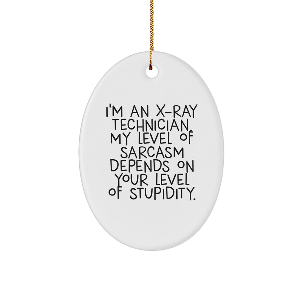 Funny X-Ray Technician Oval Ornament Gifts for Men and Women from Coworkers or Family members on Christmas Unique Gifts - Image 1