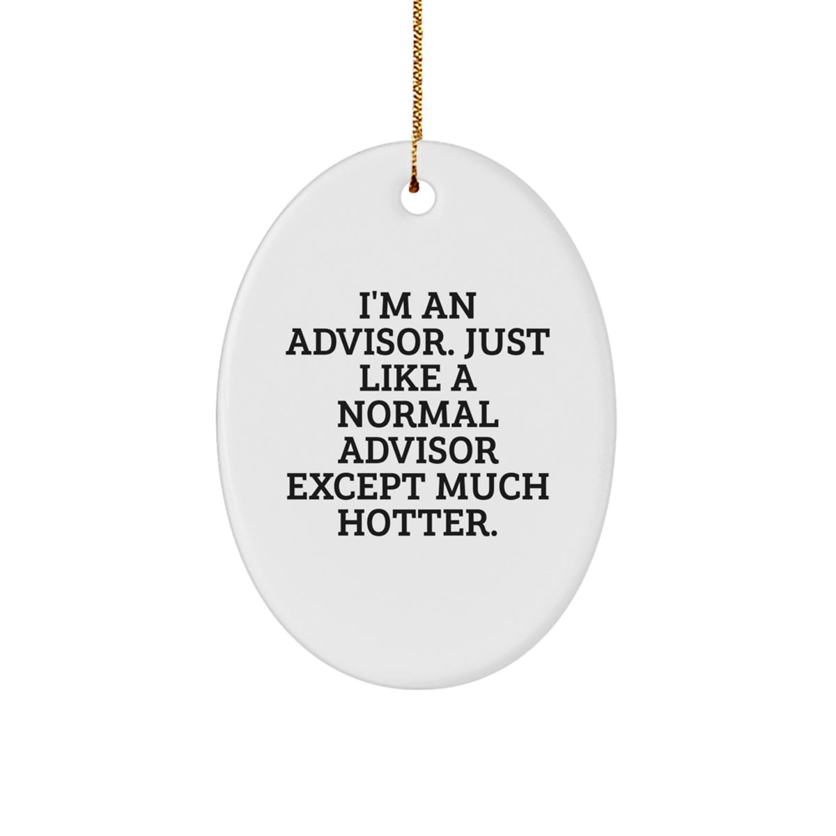 Funny Advisor Gifts from Men to Friends - I'm An Advisor Oval Ornament for Christmas - Image 1