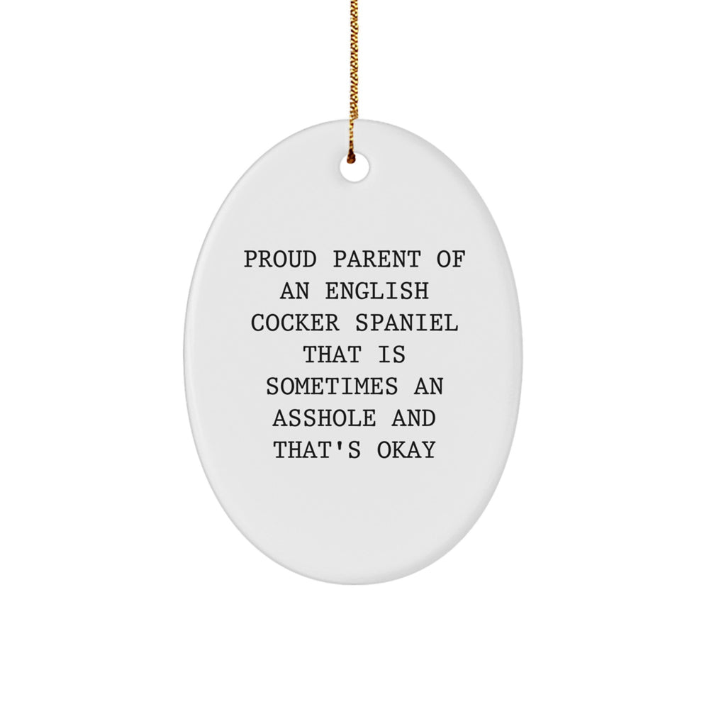 English Cocker Spaniel Dog Oval Ornament Gifts from Friends, Family, or Coworkers for Christmas Unique Gifts - Image 1