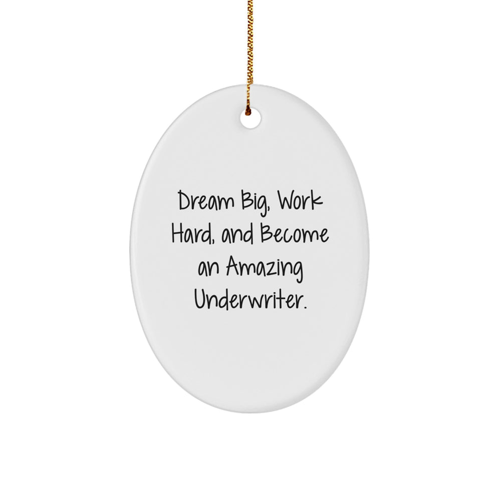 Funny Underwriter Gifts, Oval Ornaments for Underwriter Friends, Christmas Unique Gifts from Coworkers to Family - Image 1
