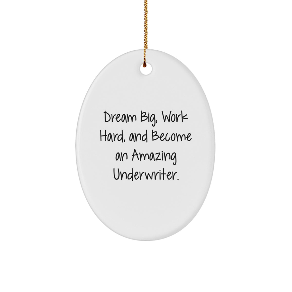 Funny Underwriter Gifts, Oval Ornaments for Underwriter Friends, Christmas Unique Gifts from Coworkers to Family - Image 1