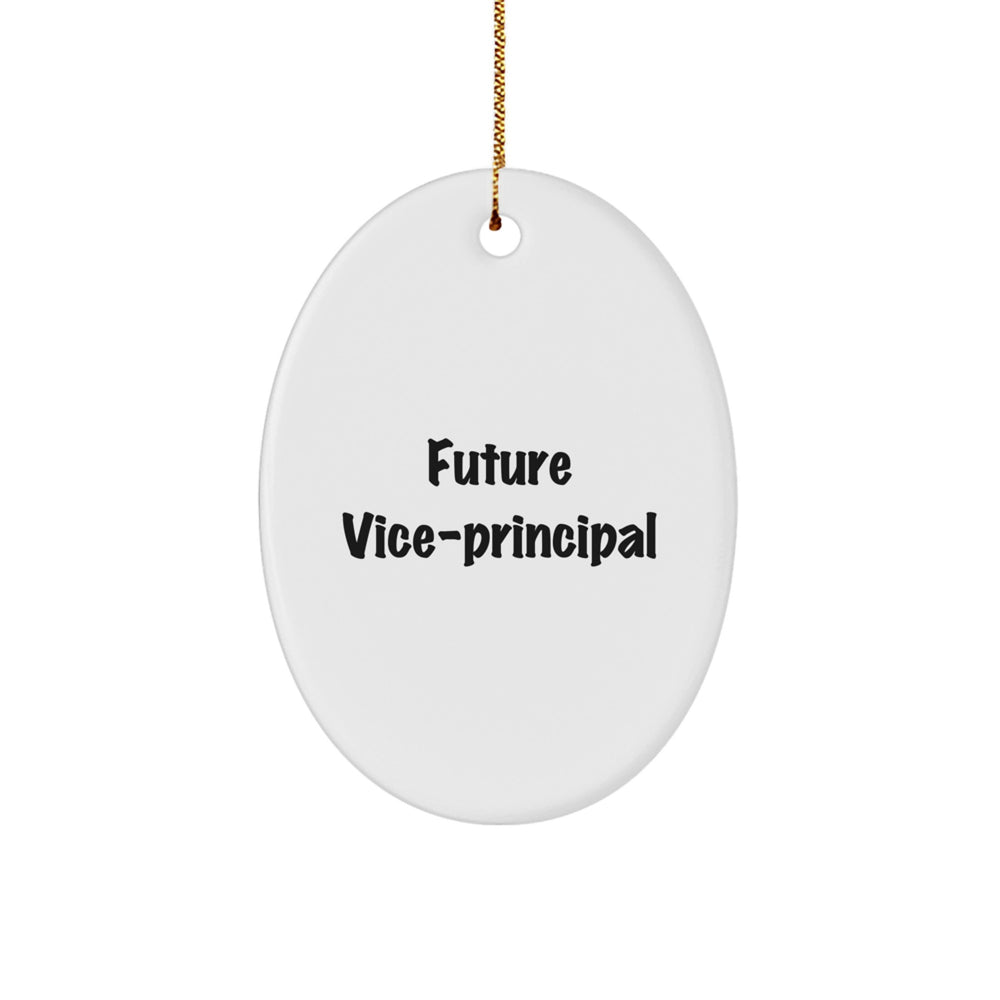 Funny Vice-principal Gifts from Friends for Vice-principal - Oval Ornament Quote, Future Vice-principal, Christmas Unique Gifts - Image 1