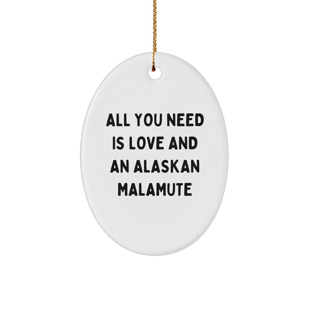 Alaskan Malamute Dog Oval Ornament Gifts for Alaskan Malamute Dog Lover Christmas Unique Gifts from Family Friends - Image 1