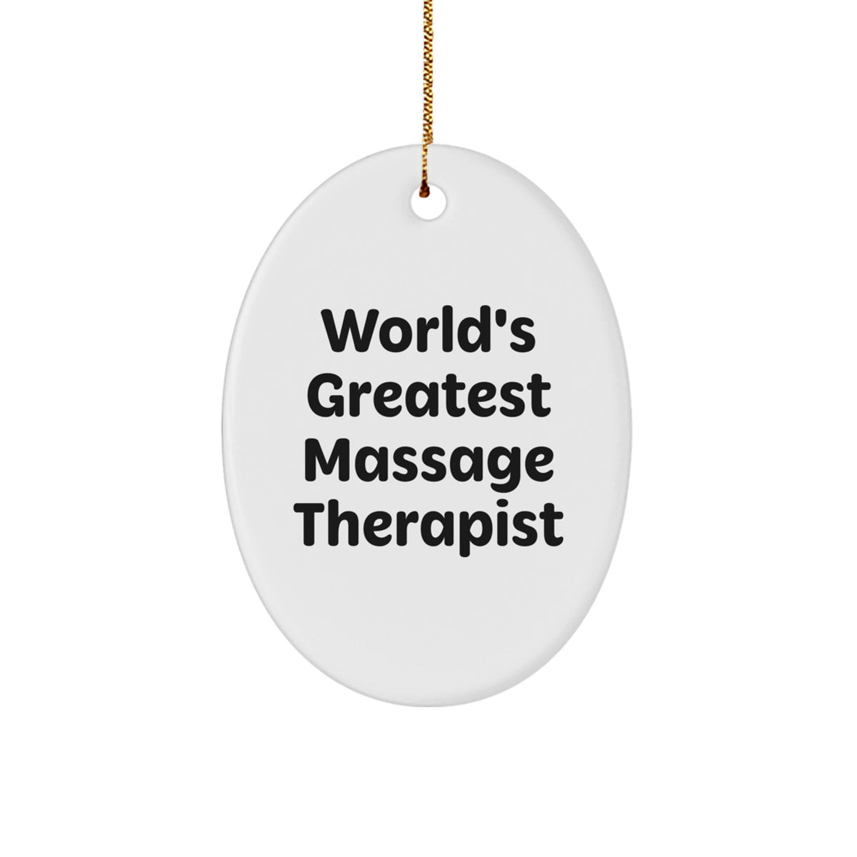 Massage Therapist Gifts, Inspirational Quote Oval Ornament, Gifts from Friends to Massage Therapist, Unique Christmas Unique Gifts for Massage Therapist - Image 1