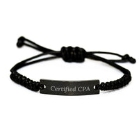 Load image into Gallery viewer, Gifts for CPAs, Rope Bracelets, Funny Quote, Black Stainless Steel, Christmas Unique Gifts, Gifts from Friends or Family - Image 1