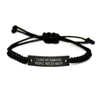 Load image into Gallery viewer, Samoyed Dog Rope Bracelet Funny Quote Gifts from Men to Friends for Christmas Unique - Image 1