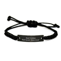 Load image into Gallery viewer, Funny Golden Retriever Mom Ever Gifts from Family for Golden Retriever Dog Graduation Unique Rope Bracelet - Image 1
