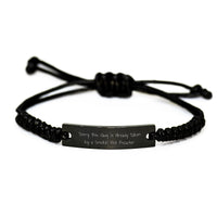 Load image into Gallery viewer, Funny Preacher Gift for Men by Friends, Sorry This Guy Is Already Taken By A Smokin&#39; Hot Preacher Quote on Adjustable Rope Black Stainless Steel Bracelet, Graduation Unique Gifts from Family - Image 1

