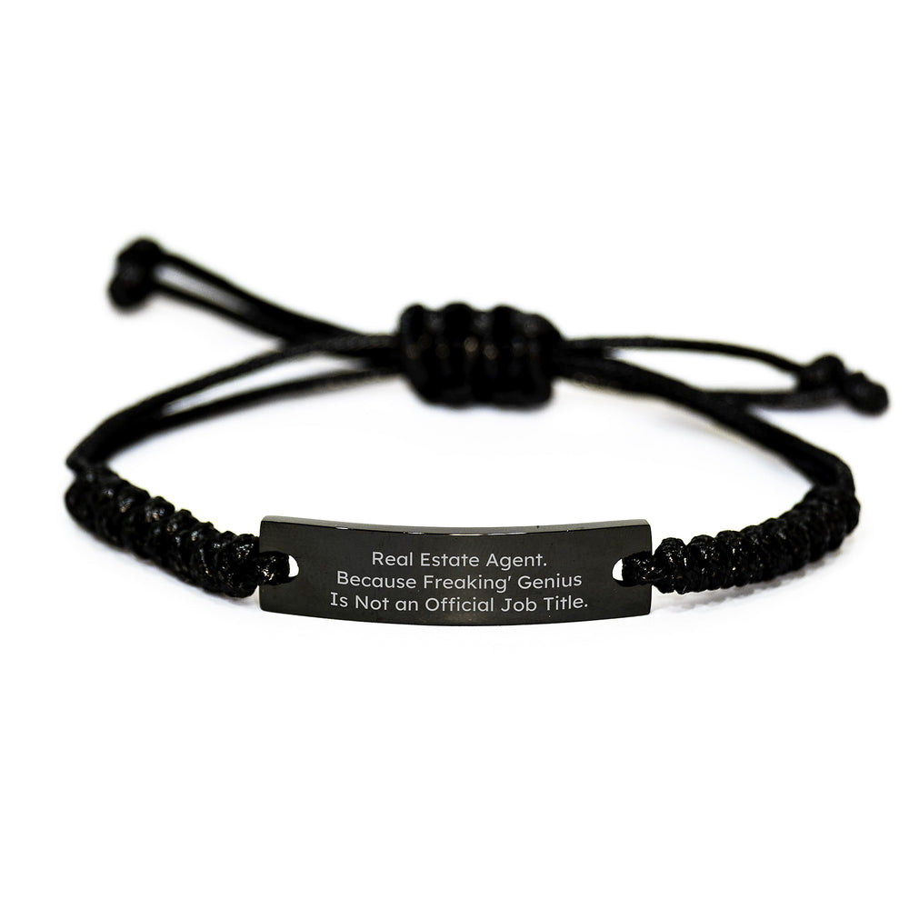 Real Estate Agent Funny Gifts from Friends, Adjustable Rope Bracelet for Men Women Coworkers Family, Inspirational Quote for Graduation Unique Gifts - Image 1