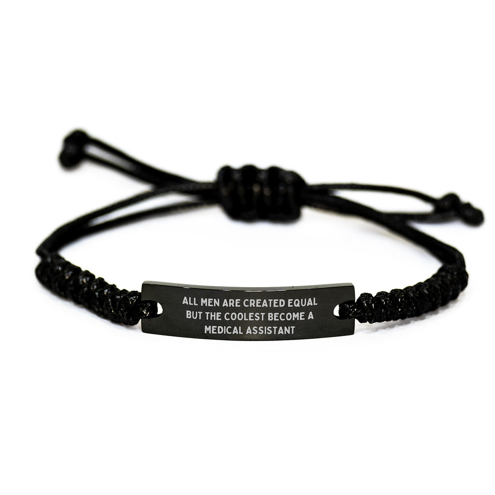Medical Assistant Rope Bracelet Funny Quote Gift for Men Graduation Unique - Image 1