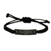 Load image into Gallery viewer, Unique Financial Advisor Rope Bracelet Gifts from Friends, Funny Quote, Christmas Unique - Image 1
