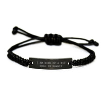 Load image into Gallery viewer, Hawaii Rope Bracelet, Funny Quote Gifts for Men, Women, Friends from Hawaii - I Am Kind Of A Prime Selection In Hawaii, Adjustable Rope Jewelry for Christmas - Image 1

