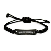 Load image into Gallery viewer, Funny Compliance Officer Gifts Rope Bracelet for Men, Women, Coworkers, Family - Christmas Unique Presents from Friends - Image 1
