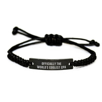 Load image into Gallery viewer, Funny Inspirational CPA Gifts for Men Rope Bracelet Officially the Worlds Coolest Cpa Birthday Unique Gifts from Friends - Image 1