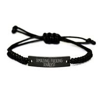 Load image into Gallery viewer, Analyst Keepsake Rope Bracelet for Him Birthday Gift – Amazing Analyst - Image 1