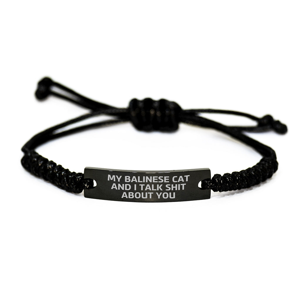 Balinese Cat Lovers Funny Gifts from Friends and Family for Graduation Unique Rope Interlaced Friendship Pendant - Image 1