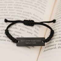 Load image into Gallery viewer, Funny Registered Nurse Gifts from Men to Women - Best Effin' Registered Nurse Ever Rope Bracelet for Mother's Day Unique - Image 3