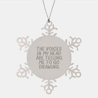 Load image into Gallery viewer, Funny Drawing Gifts from Friends for Christmas - Snowflake Ornament with Inspirational Quote - Image 1

