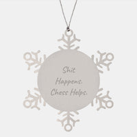 Load image into Gallery viewer, Funny Chess Snowflake Ornament Gifts for Men Women Friends Family Christmas Unique Presents - Image 1