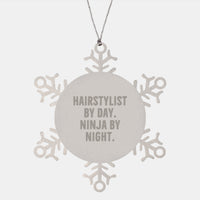 Load image into Gallery viewer, Hairstylist Gifts from Men to Women Friends Christmas Snowflake Ornaments Funny Quote - Image 1