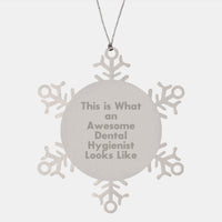 Load image into Gallery viewer, Funny Gift for Dental Hygienist Friends, Snowflake Ornament, Christmas Unique Gifts from Men to Women, Inspirational Quote - Image 1