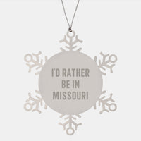 Load image into Gallery viewer, Funny Missouri Snowflake Ornaments, Gifts from Friends to Family in Missouri, Christmas Unique Gifts - Image 1