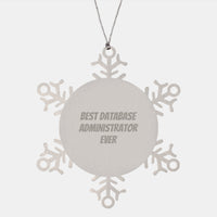 Load image into Gallery viewer, Funny Quote Snowflake Ornament for Best Database Administrator Ever, Christmas Unique Gifts from Friends to Men Database Administrators - Image 1