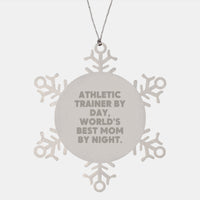 Load image into Gallery viewer, Athletic Trainer Gifts, Snowflake Ornament, Inspirational Quote, Gifts from Mom, Gifts for Athletic Trainers, Christmas Unique Gifts, Snowflake Ornament for Athletic Trainers - Image 1
