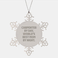 Load image into Gallery viewer, Carpenter&#39;s Delight Snowflake Ornament, Funny Quote Gifts from Mom to Carpenter, Unique Christmas Unique Gifts for Men - Image 1
