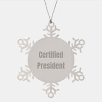 Load image into Gallery viewer, Funny President Snowflake Ornament Gifts from Men to President Gifts for Men - Image 1
