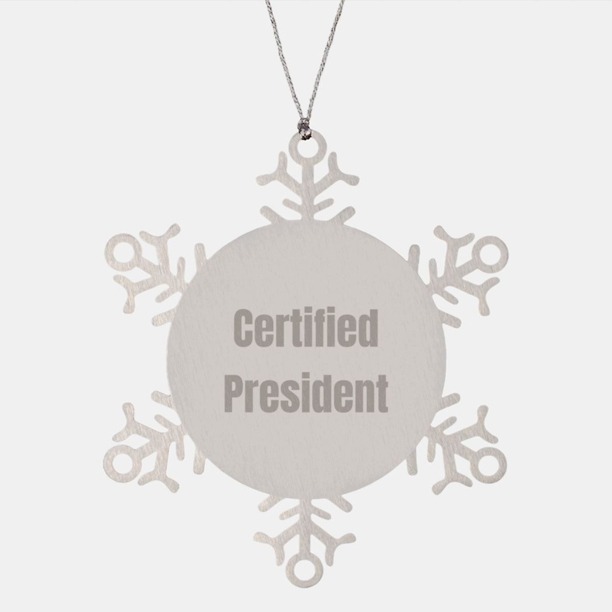 Funny President Snowflake Ornament Gifts from Men to President Gifts for Men - Image 1