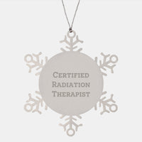 Load image into Gallery viewer, Warm Wishes from Friends to Radiation Therapist Snowflake Ornament, Inspirational Gifts for Christmas - Image 1
