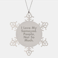 Load image into Gallery viewer, Samoyed Dog Lovers Gifts from Men to Friends Family for Christmas Unique Snowflake Ornaments - Image 1