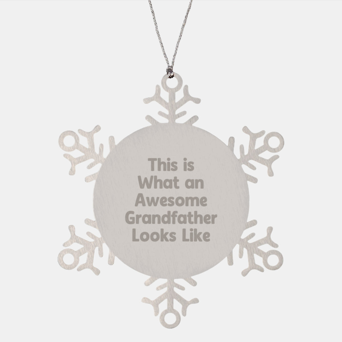 Funny Grandfather Gifts for Men - Snowflake Ornament from Granddaughter, Christmas Unique Gifts for Grandfather - Image 1