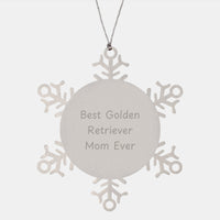 Load image into Gallery viewer, Golden Retriever Dog Mom Gifts from Friends for Christmas Unique Snowflake Ornament - Image 1
