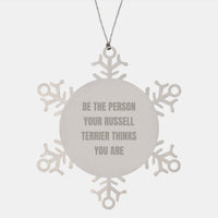 Load image into Gallery viewer, Funny Russell Terrier Dog Christmas Unique Gifts from Men to Russell Terrier Dog Owners, Snowflake Ornament for Russell Terrier Lovers - Image 1