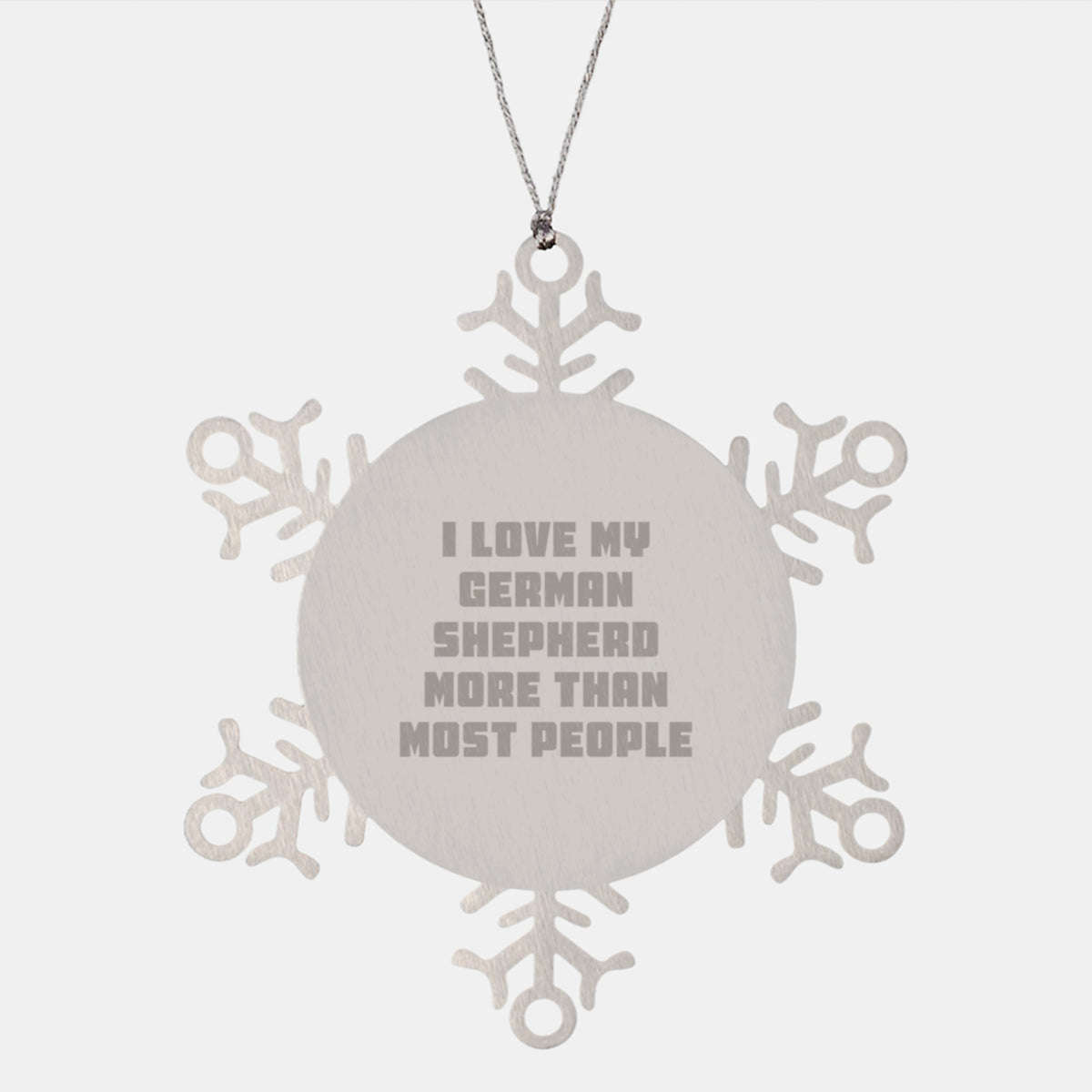I Love My German Shepherd More Than Most People Gifts, Snowflake Ornament for German Shepherd Dog Lovers, Christmas Unique Presents from Family to Friends - Image 1